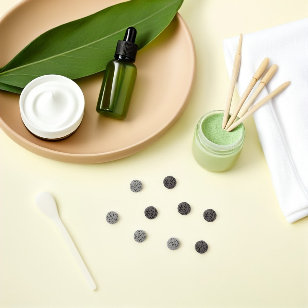 2 Set Portable Volcanic Stone Essential Oil Diffuser Stones Reusable Decor Set