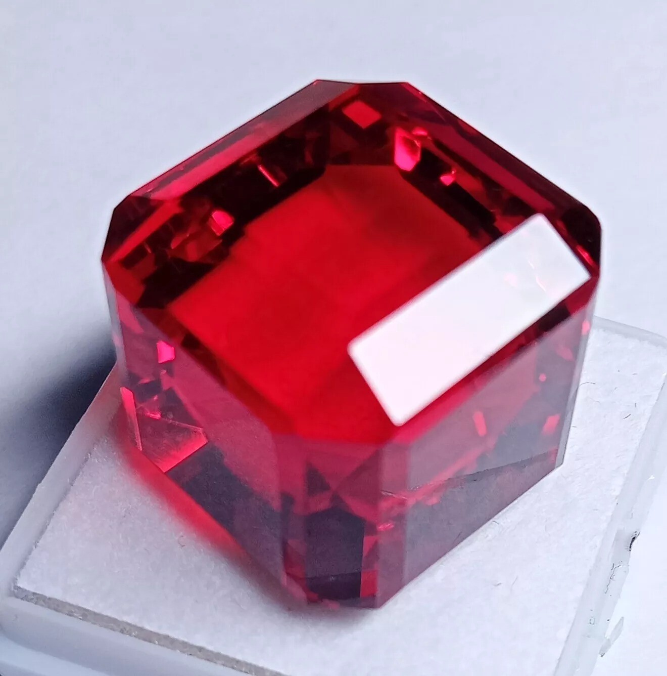 Fabulous Red EGL CERTIFIED Ruby Cube Cut 100 Ct Lab-Created Loose A++ Gemstone