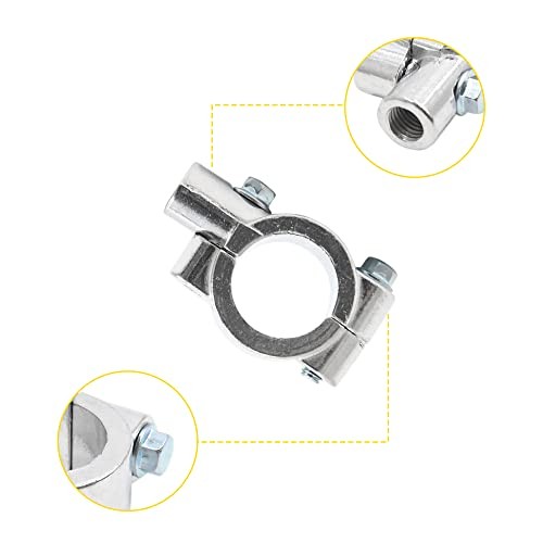 1 Pair M10 x 1.25 Thread Rearview Mirror Holder Clamp Adapter for 1inch