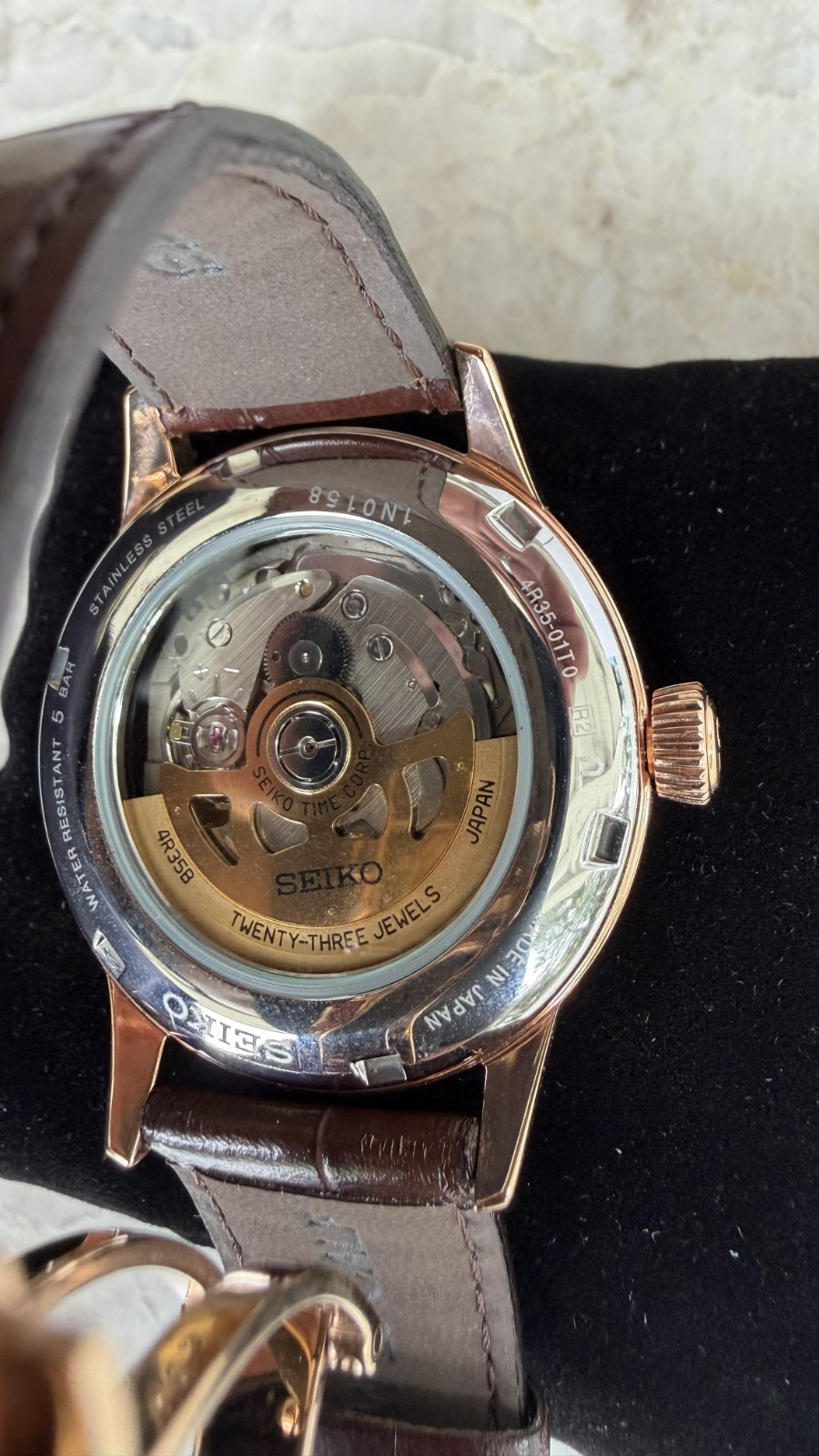 Seiko Presage “Cocktail Time” SRPB46 “Manhattan” Pristine / Rose Gold Automatic