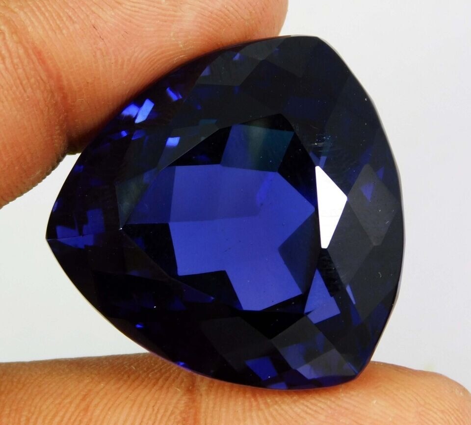 Blue Tanzanite 60-62 Blue Tanzania Of Trillion Cut Loose Gemstone EGL Certified