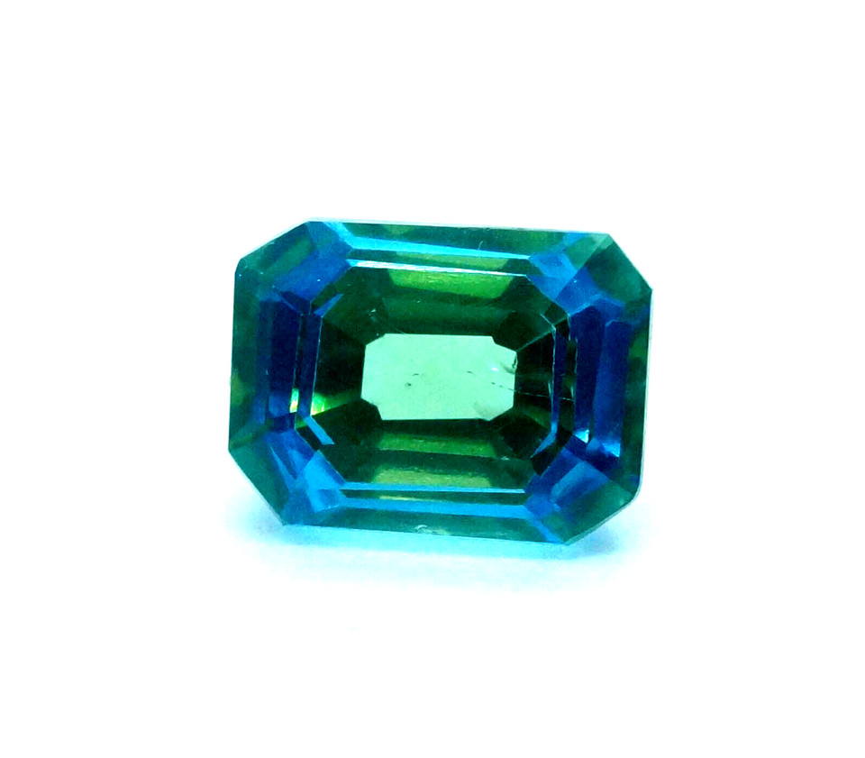 6.2 CT Natural Bi-Colour Pitambari Sapphire Radiant Certified Gemstone 11×8 MM