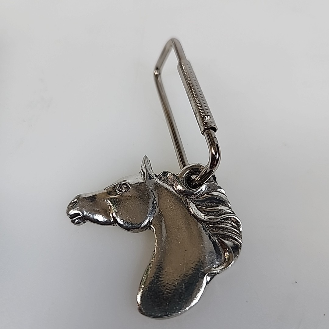 Vntg 1984 Seagull Pewter The Kentucky Derby Museum Silvrr Horse Keychain