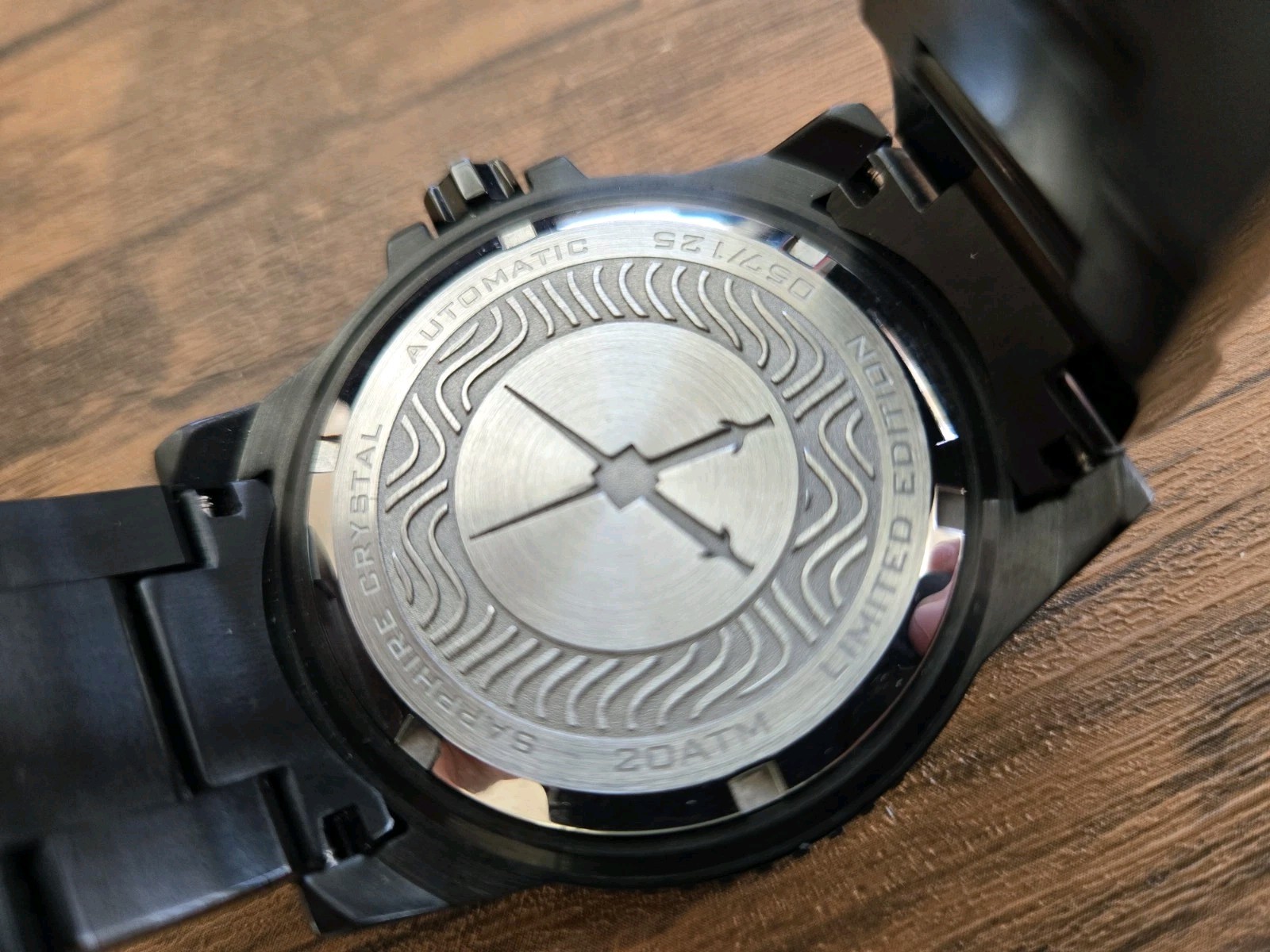 Egard Navita Black Limited Edition Diver Miyota Automatic 45 mm w Bracelet /125