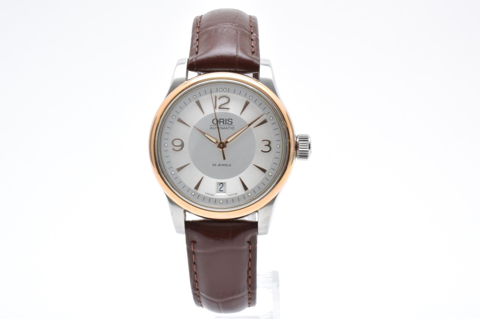 [NEAR MINT] ORIS Classic 7578 Gold Silver Date 36mm Men’s Automatic Watch JAPAN
