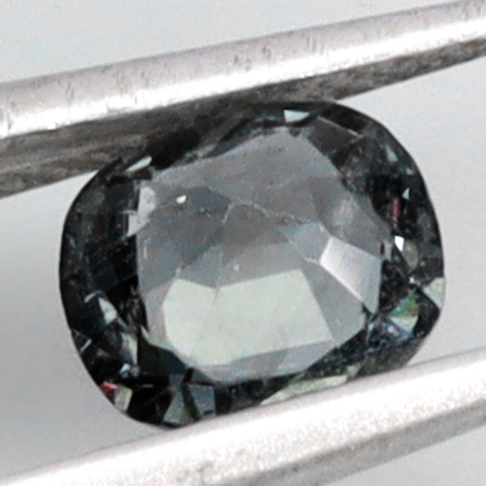 Antique Natural Greenish Blue Spinel Unheated Burma 0.80ct 6×5.5mm Gem Sparkle