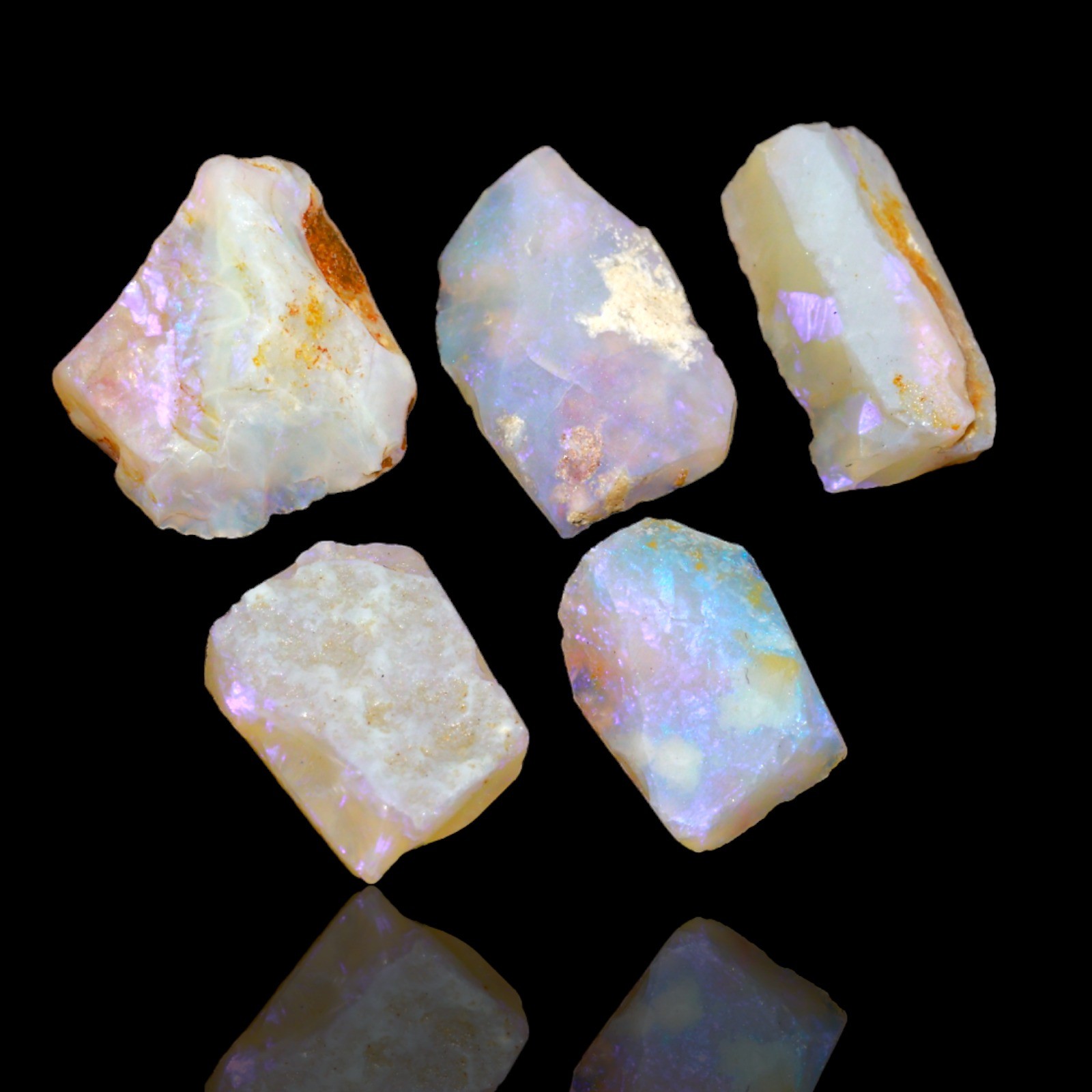 21.95 Cts Fire Opal Making Rough Natural 5 Pcs Lot 13x4x9 mm To 16x4x10 mm