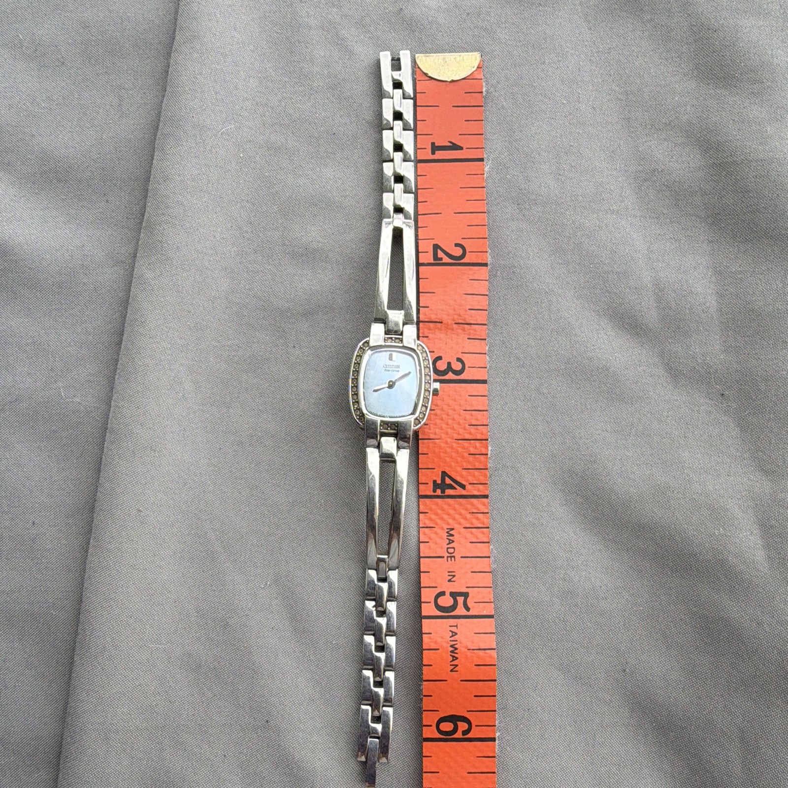 Citizen Eco-Drive Women’s Quartz Analog Blue Dial Silver Bracelet Rectangle