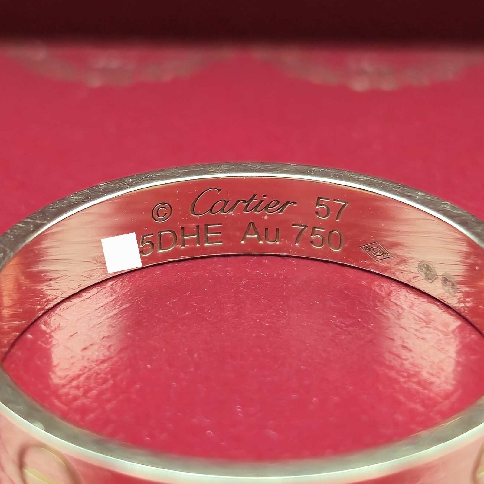 Cartier Love Ring Small Model Size 57 Yellow Gold Au 750 W/ Receipt Certificate