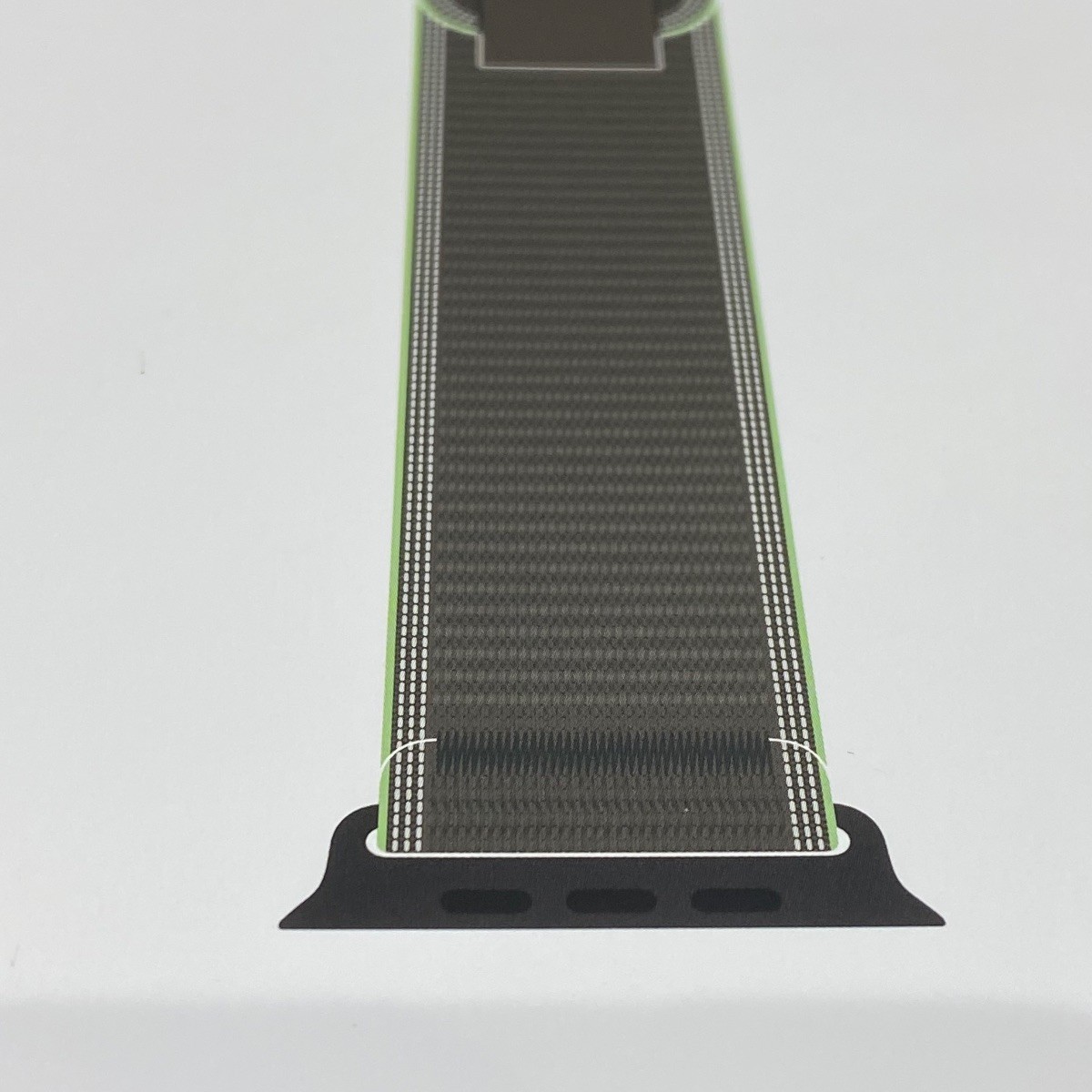Apple Watch Strap 49mm Neon Green Ocean Band Black Titanium Finish One Size