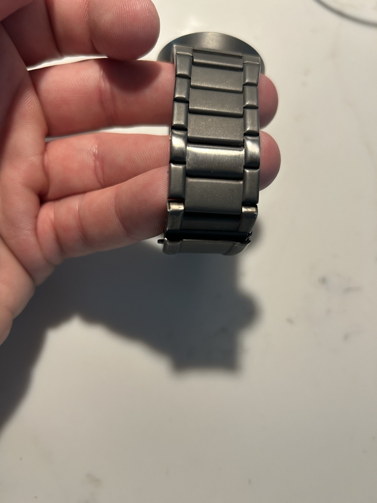 Nixon Cannon Quartz Wristwatch Black Metal Bracelet Round Blue Dial Fixed Bezel