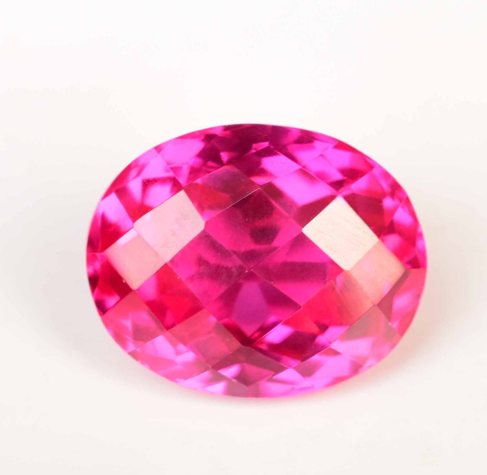 22.55 Ct Natural Red Pink Rubellite Tourmaline Certified Oval Checker Gemstone