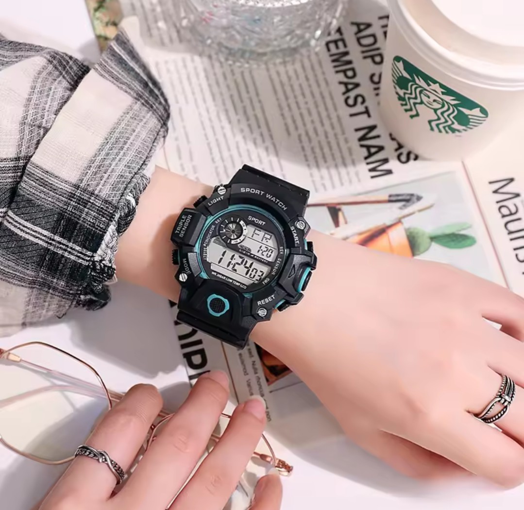 Male and female sports electronic watch