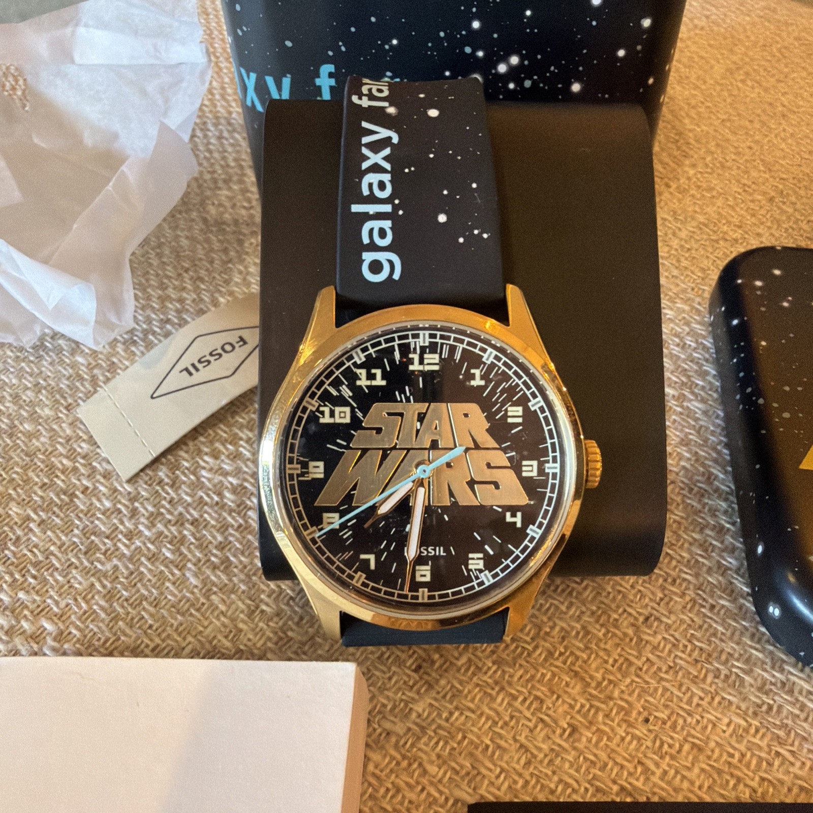 Unisex FOSSIL Special Edition Star Wars Three-Hand Black Silicone Watch, 42mm