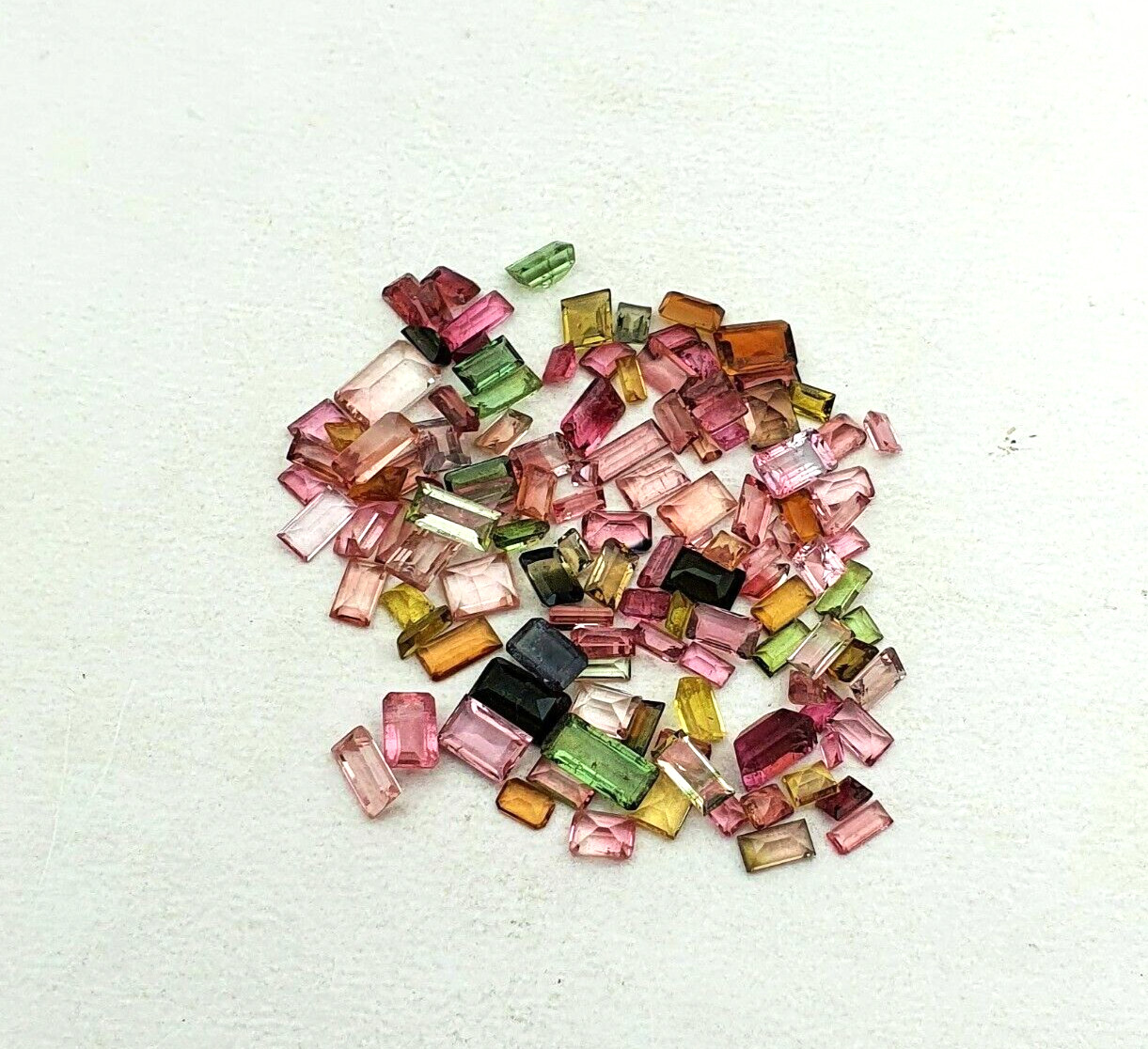 Natural Tourmaline Baguette Cut Gemstone Lot 40 Pcs 2.50×3-5.50×6.50 MM 10 CT