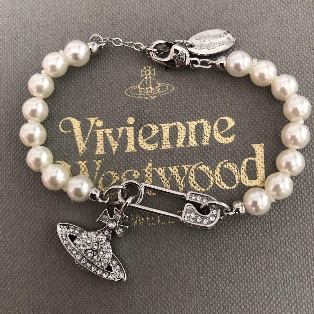Vivienne Westwood Bracelet Pearl Clip Silver NO BOX [EJ922