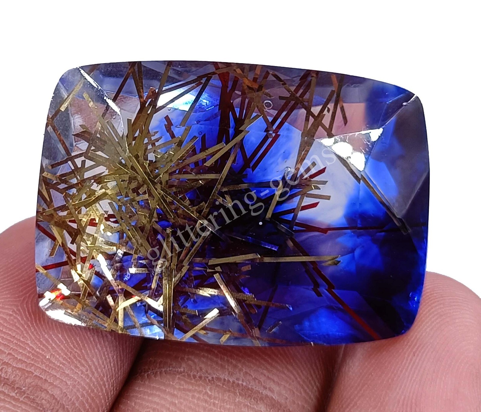 76.90 Ct Cushion BI Color Quartz Ametrine Doublet IGL Transparent Loose Gems M25