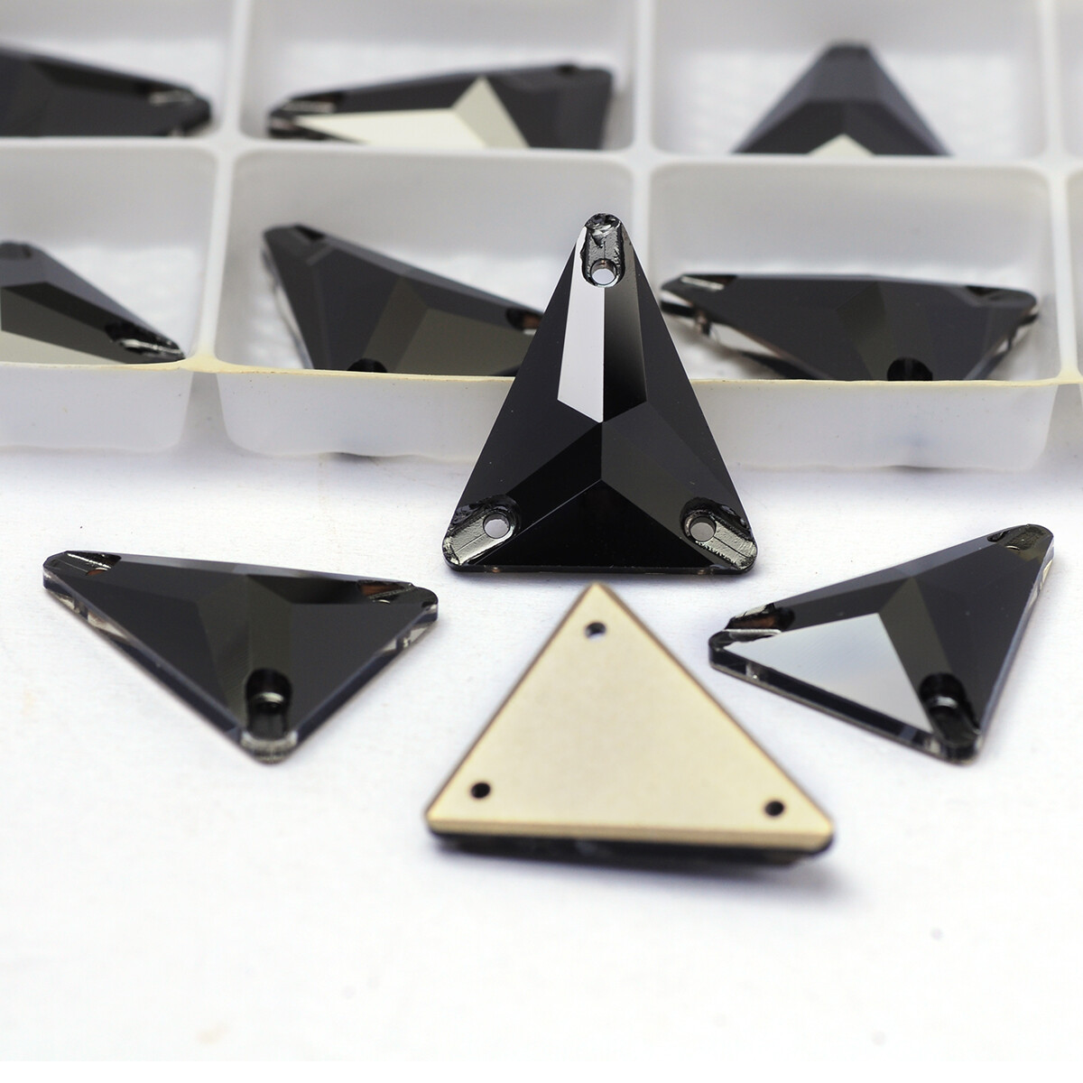 Slim Triangle Sew On Rhinestone Flat Back Glass Beads Crystal Rhinestones Decora