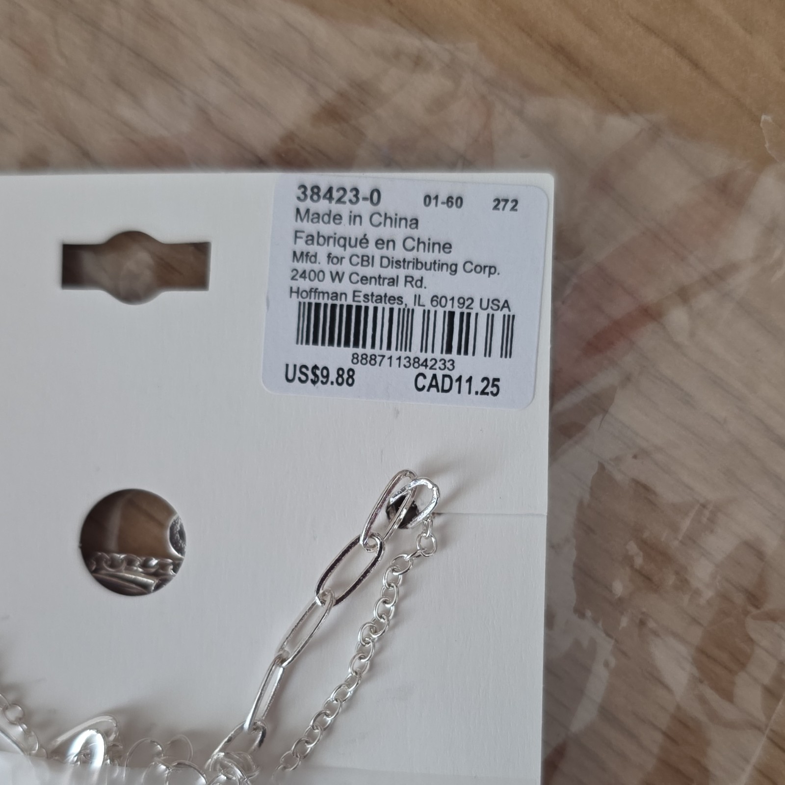 Claire’s Silver Tone Layered Cable Chain Aries Zodiac Rectangle Pendant Necklace