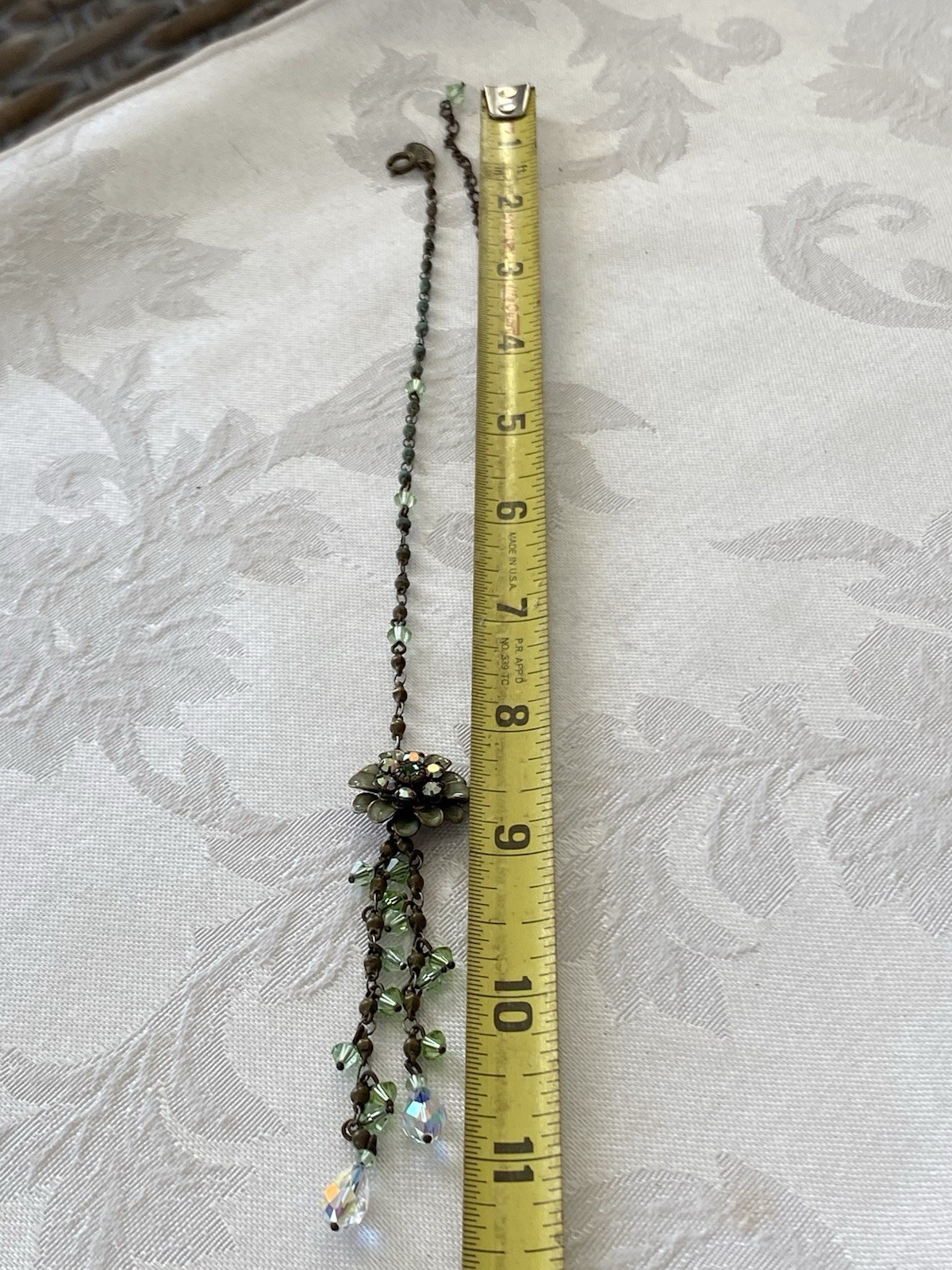 Liz Palacios Necklace And Earrings Set Green