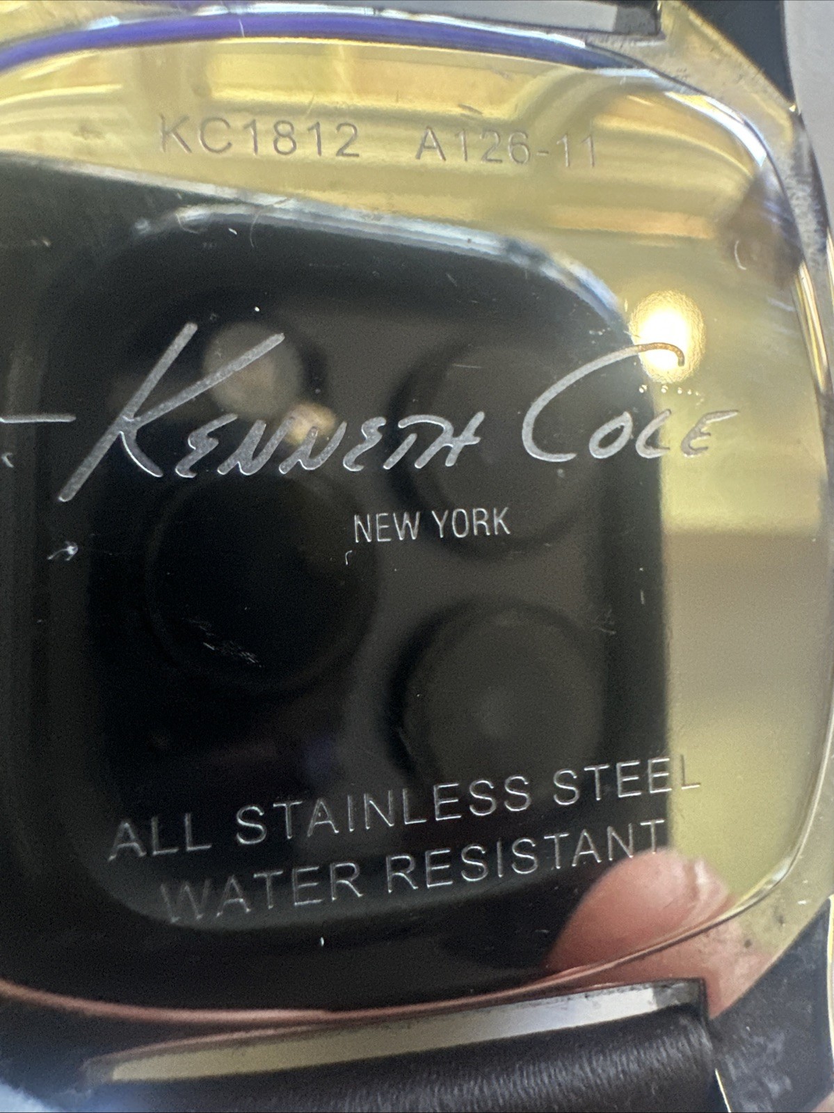 Kenneth Cole New York KC1812 A126-11 Men’s Watch Black Dial Leather Band