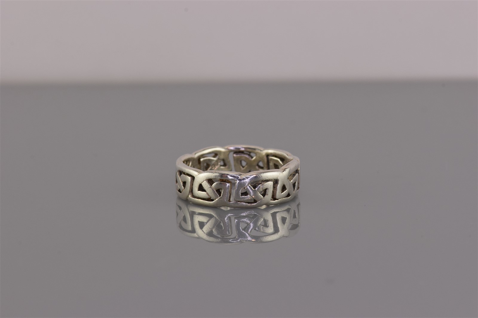 Peter Stone Sterling 6mm Silver Celtic Openwork Band Ring 925 Sz: 6