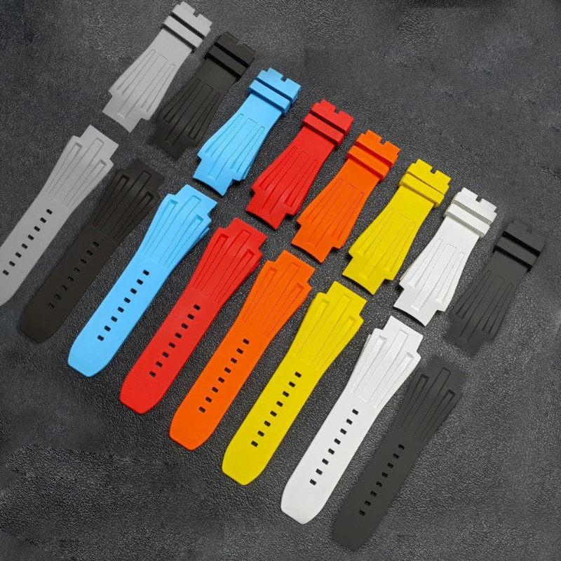 FKM Rubber Watch Strap Medium Size Replacement For Richard Mille RM028
