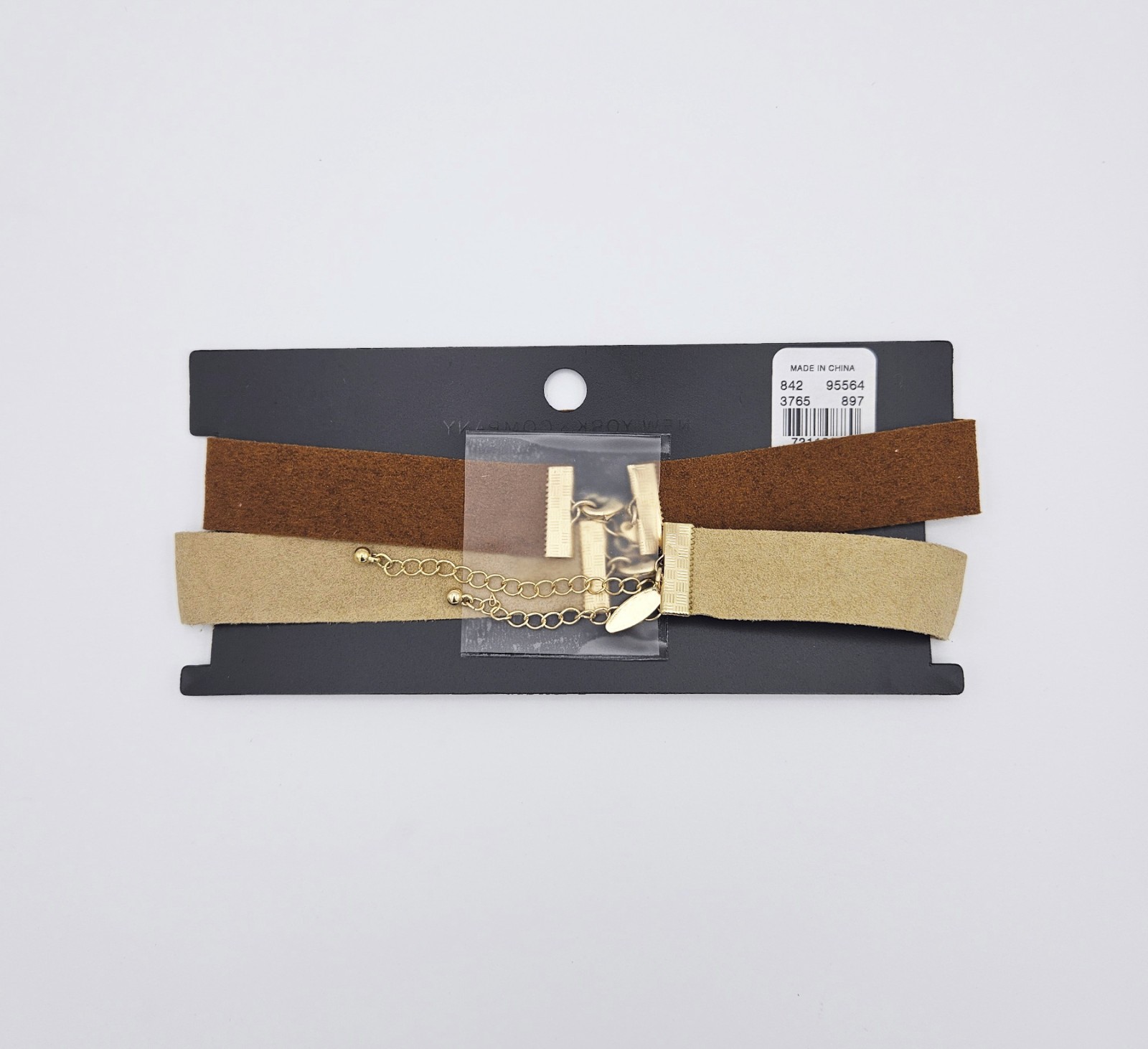 New York and Company Choker Set of 4 (White, Brown, Tan, Silver)