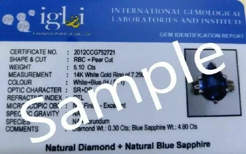 3.70Ct Asscher Cut Natural Tanzanite & Solid 14K White Gold Anniversary Ring