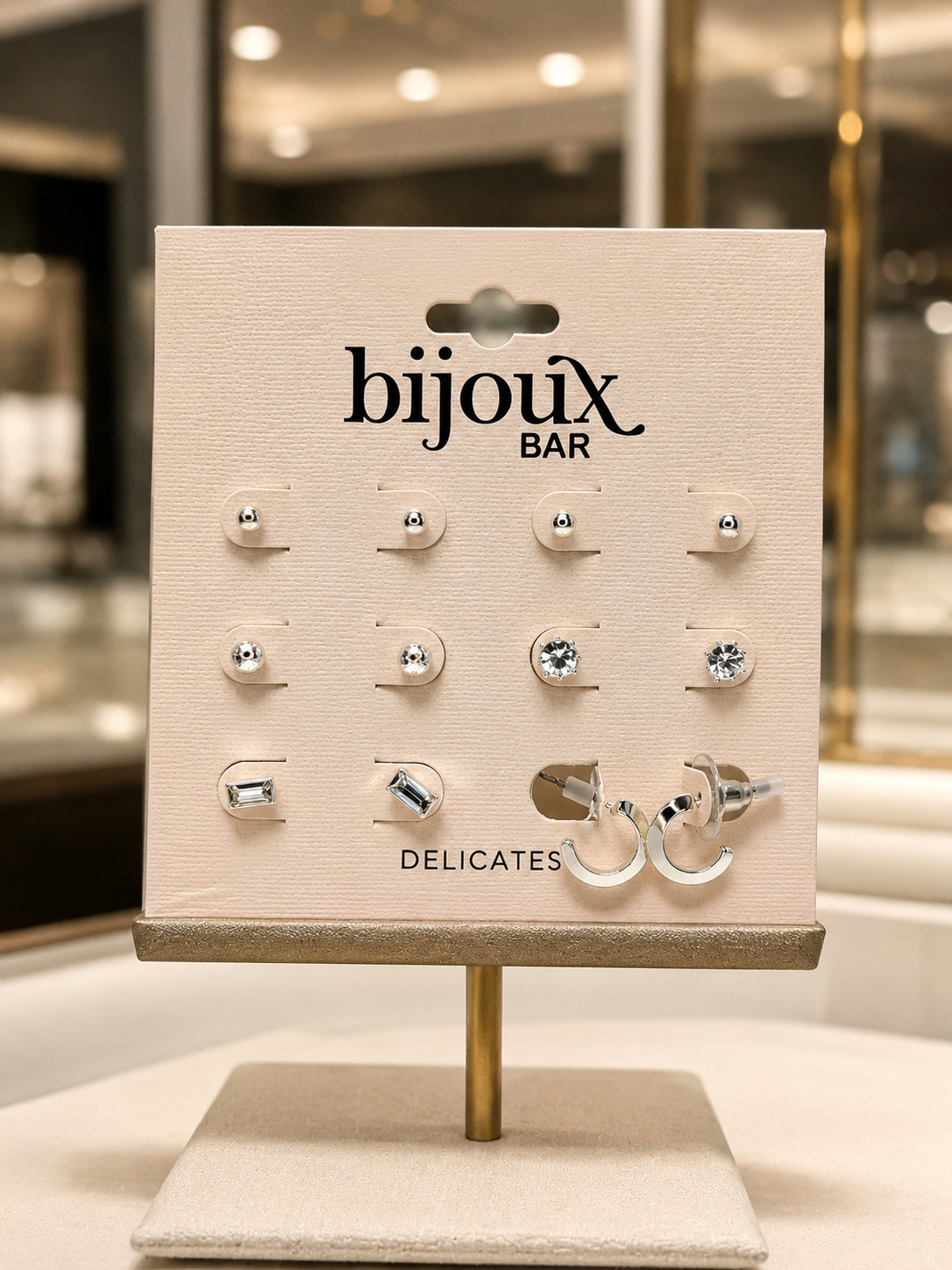 Bijoux Bar Delicates Layered Silver-tone Necklace And Earrings Bundle
