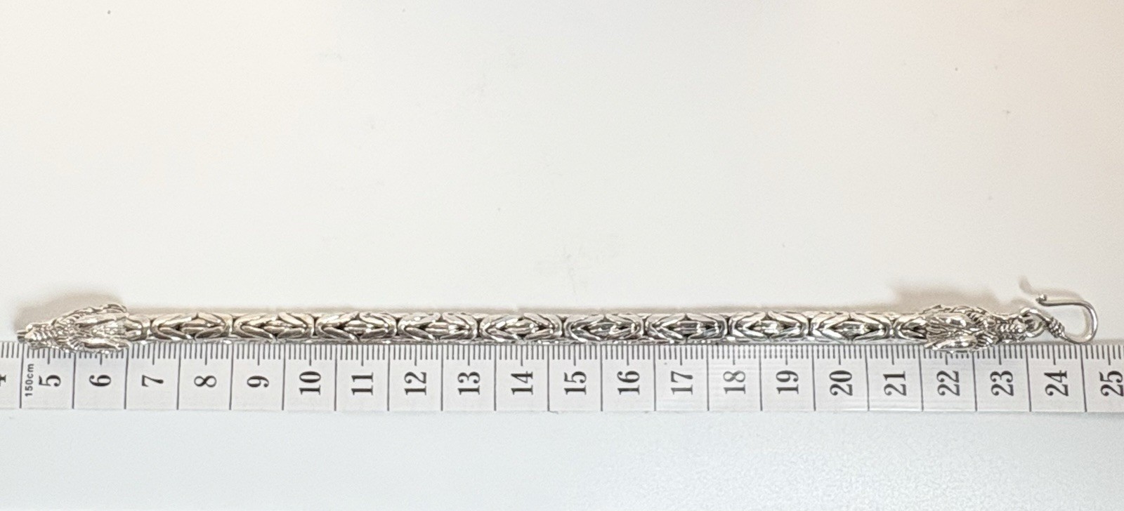 Dragon Head Borobudur Bracelet Sterling Silver 30.10g 7.25in Bali Legacy