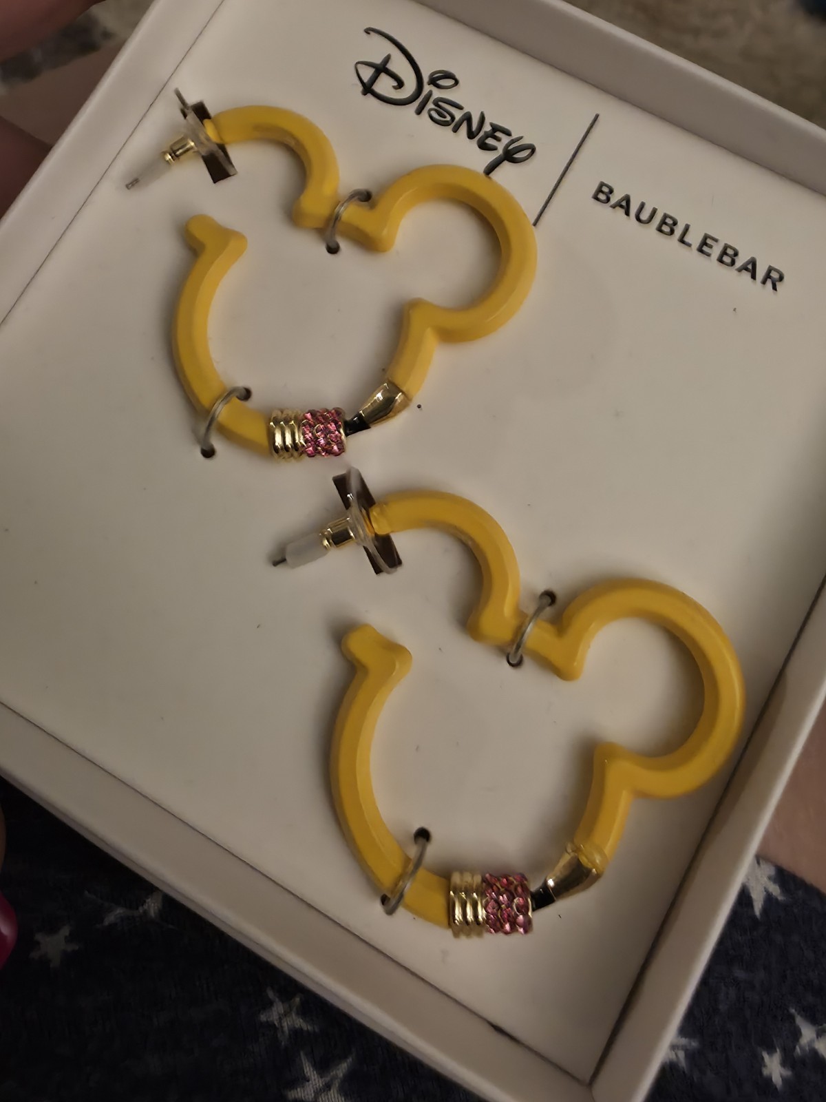 Disney x BaubleBar Mickey Mouse Shaped Pencil Teacher Earrings Yellow J001