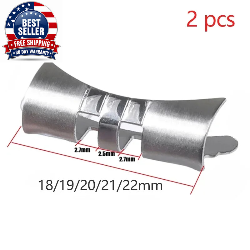 2PCS Stainless Steel Band Connectors for Oyster Jubilee Curved Flat End Link for