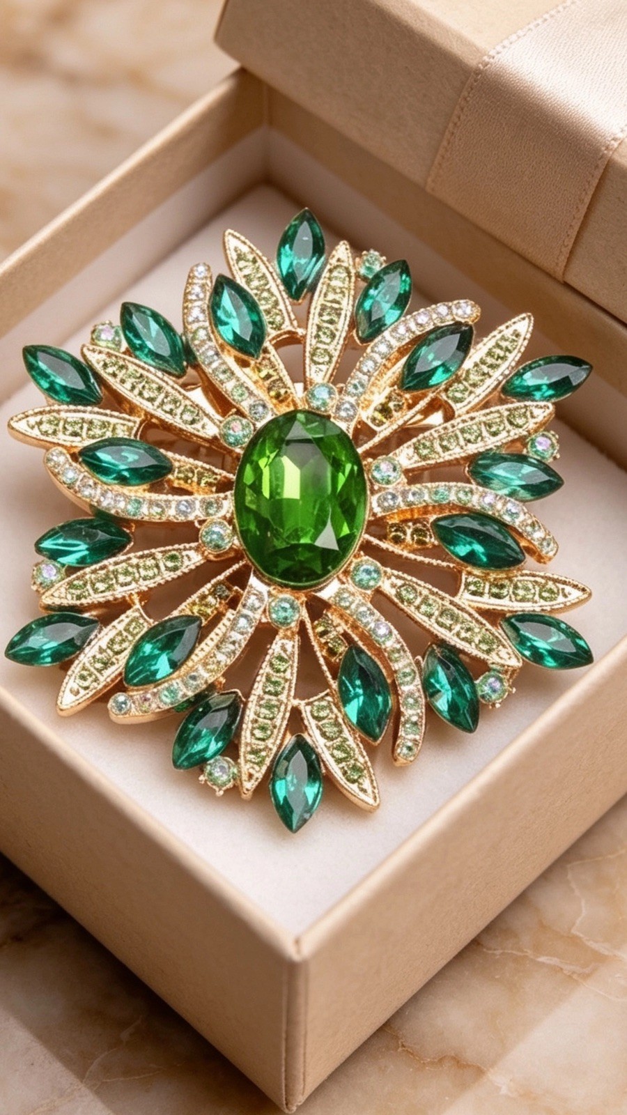 Classic Luxury Flower Shiny Brooch