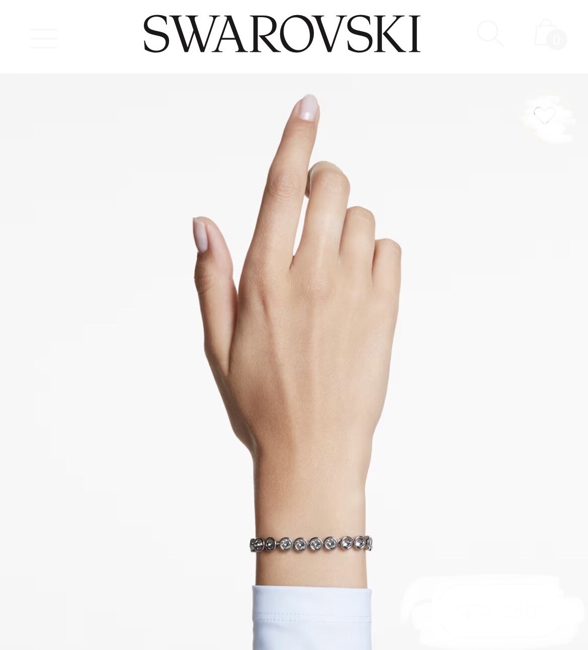 New 100% SWAROVSKI Imber Tennis Bracelet Round cut, Black, Ruthenium 5682666