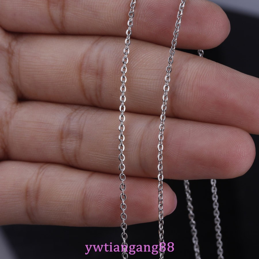 Factory Price 1-3mm Stainless Steel Silver Oval Chain DIY Jewelry Making In Bulk