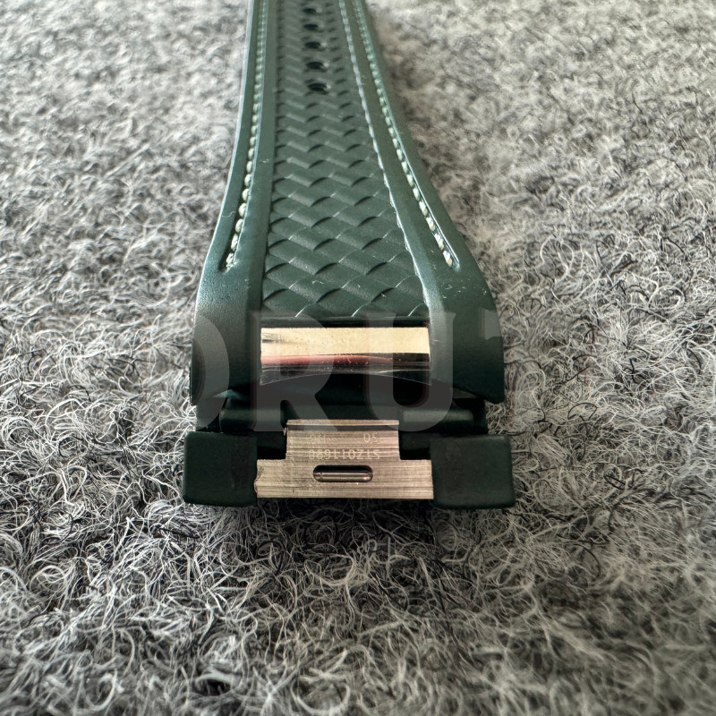 20 mm 21 mm Fluorine Dark Green Rubber Strap Fits Omega Seamaster Aqua Terra