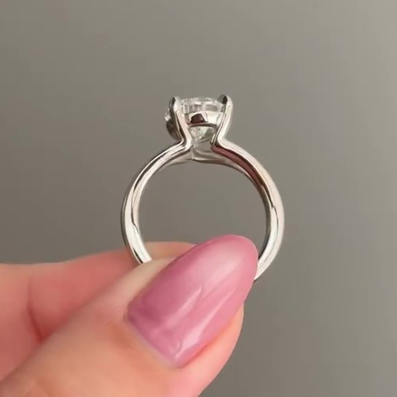 1.90 CT Pear Cut Moissanite Solitaire Engagement Ring In 14k White Gold Plated