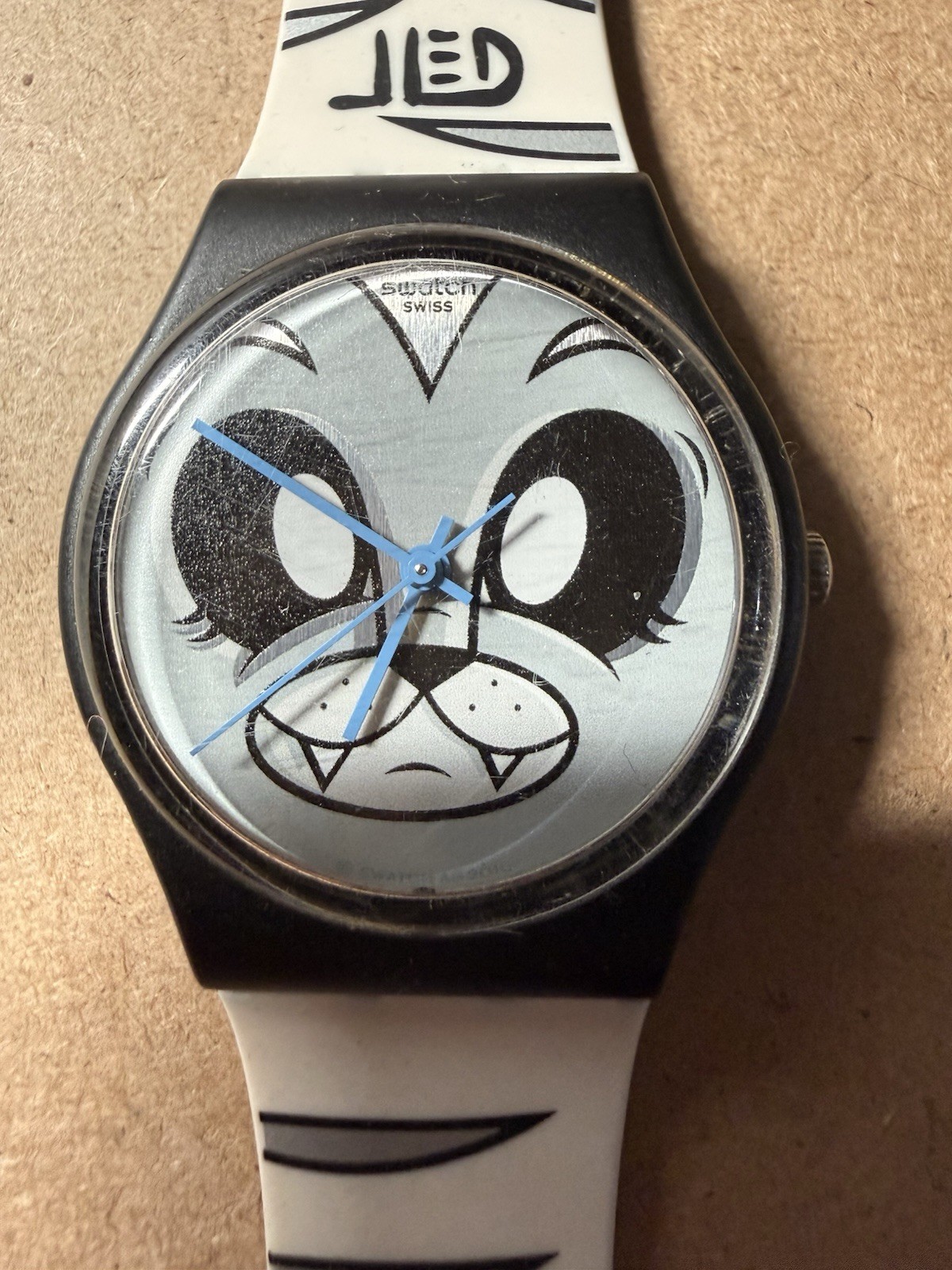 Swatch x Kidrobot Joe Ledbetter BENGALI GB250 2011 Watch Working New Battery