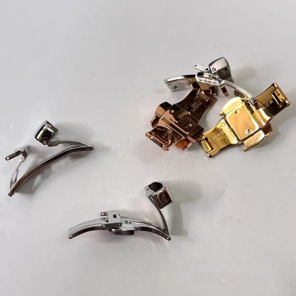 316L Steel Butterfly Deployment Clasp fits Tissot T035 Watch Band 18 20 22mm