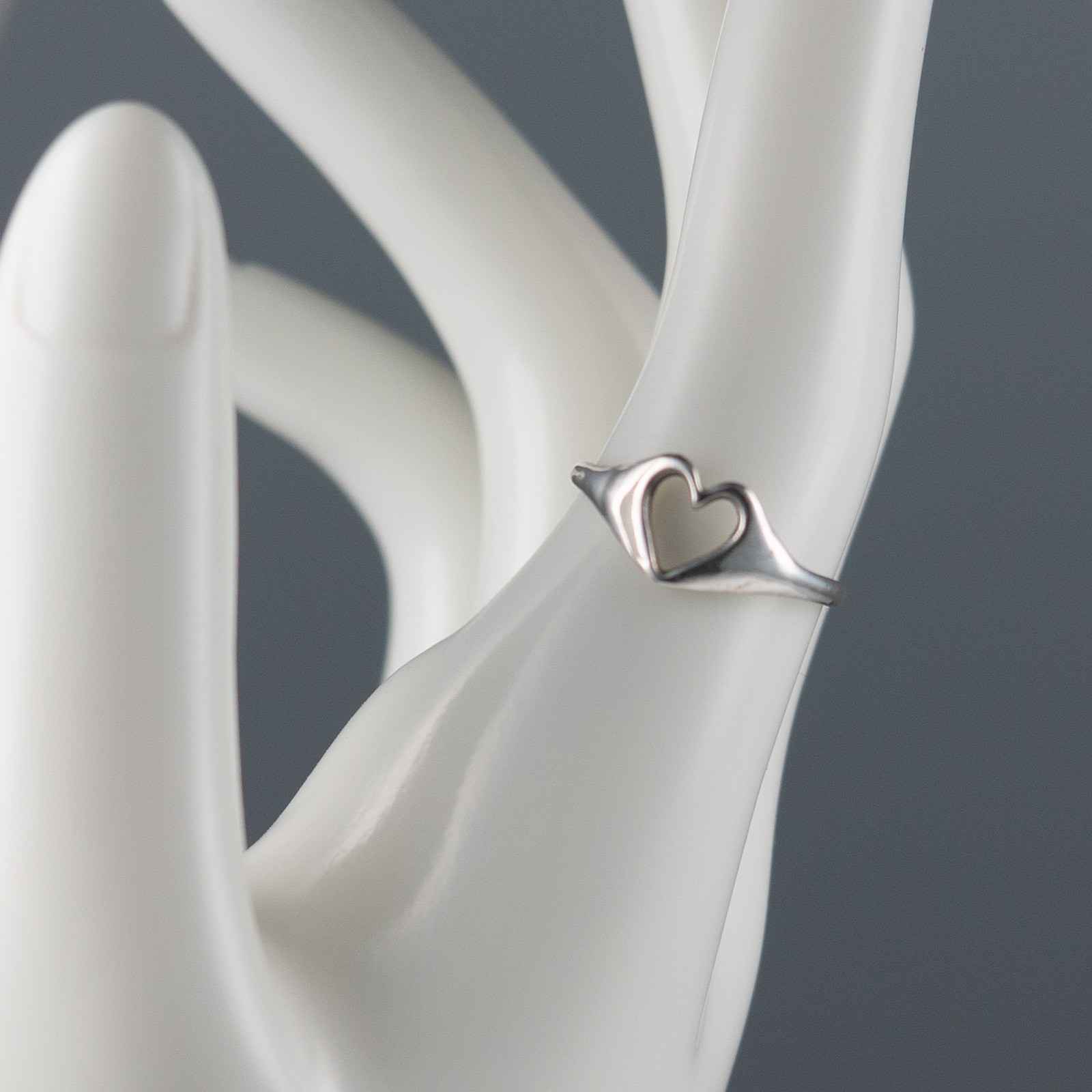 Hand Crafted in the USA Sterling Silver Heart Stacker Ring