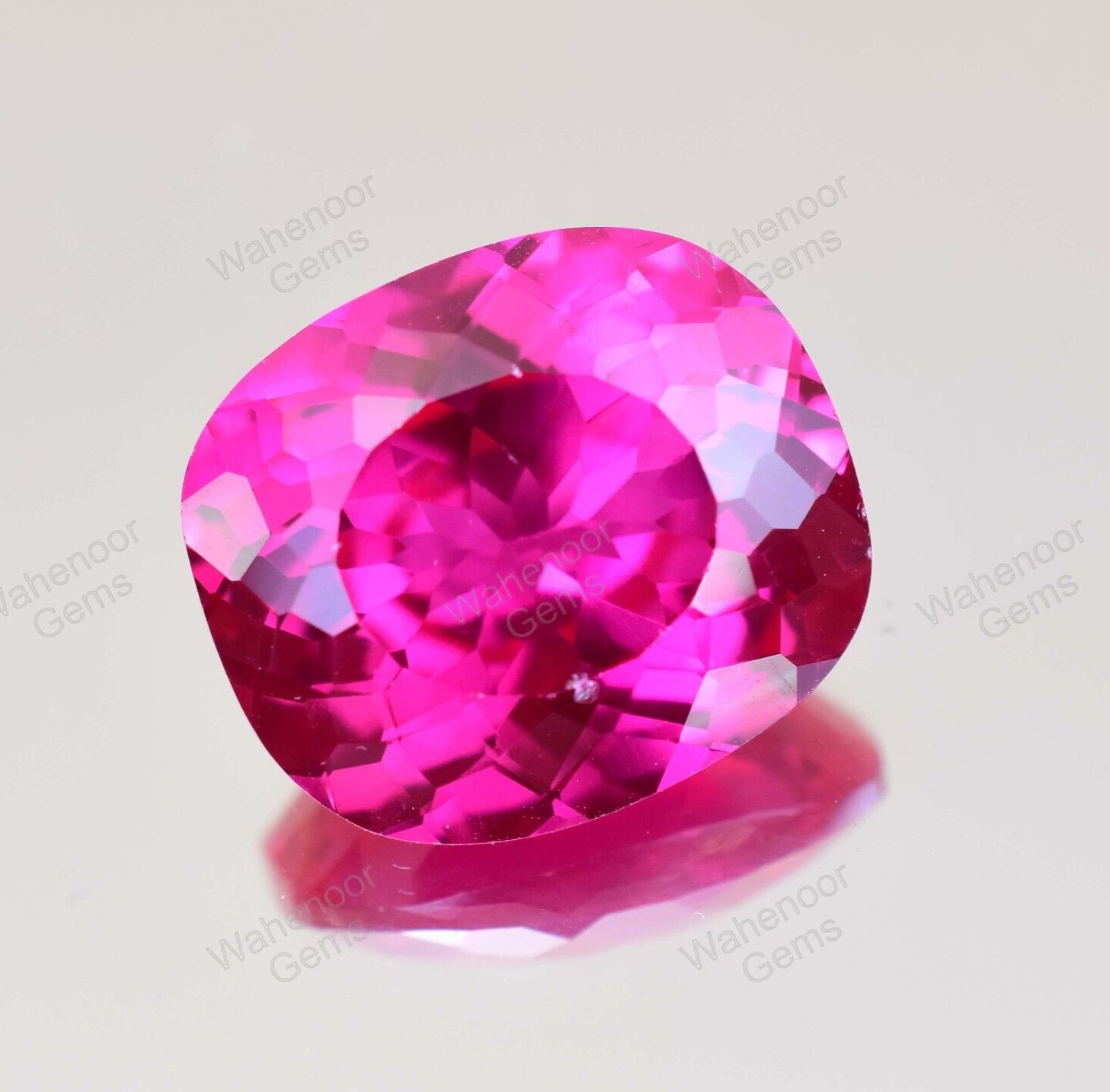 Natural Rose Red Ruby 28.75 Ct Cushion CERTIFIED Rare Loose Gemstone