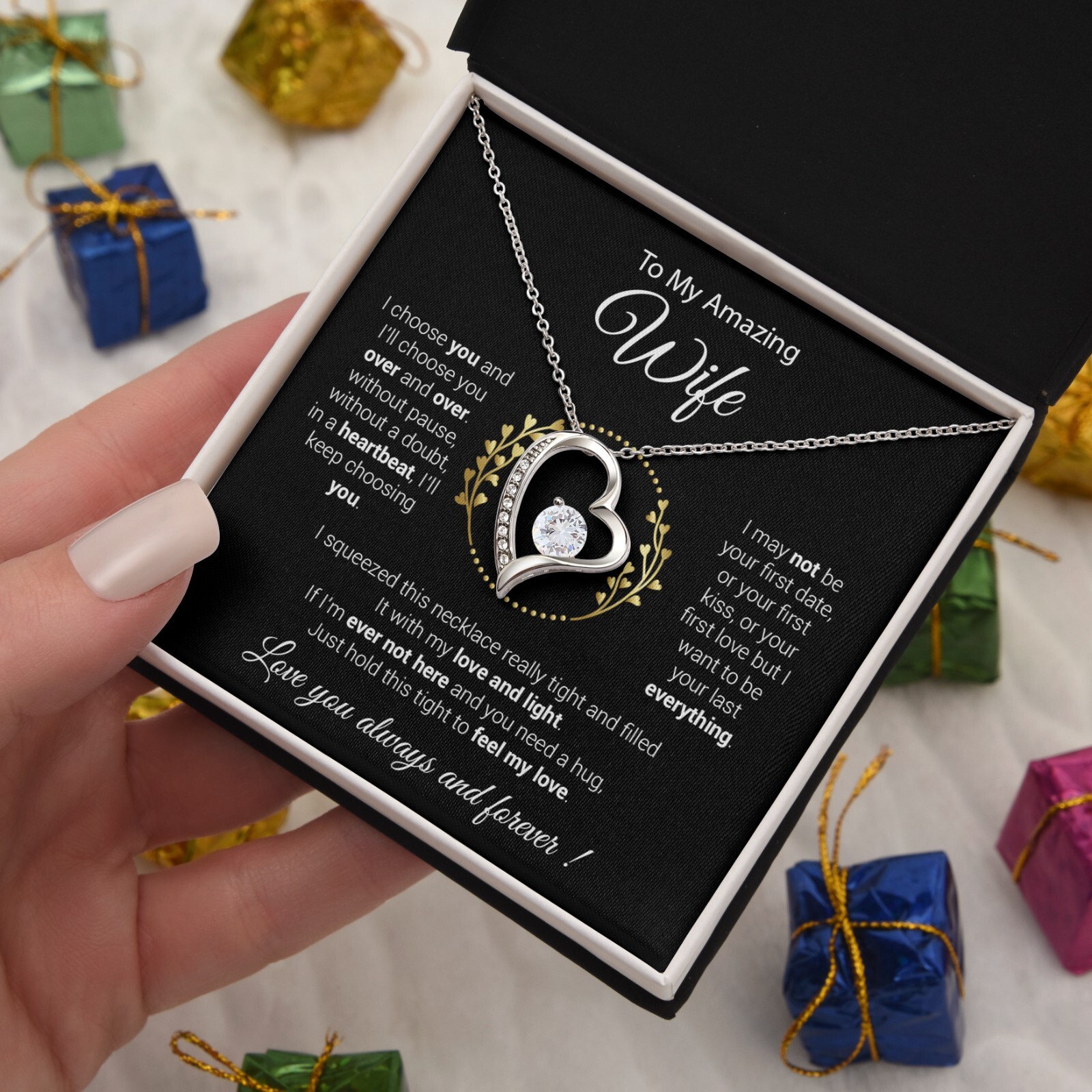 To My Wife Necklace, Mother’s Day Gift from Husband, Wife Birthday Gift