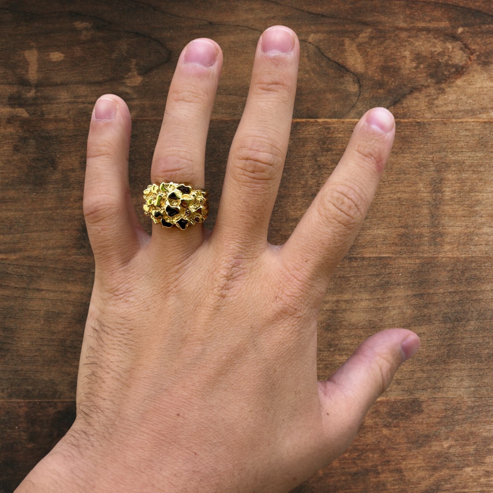 Nugget Ring – Real 925 Sterling Silver or 14k Yellow Vermeil or 14k Rose Vermeil