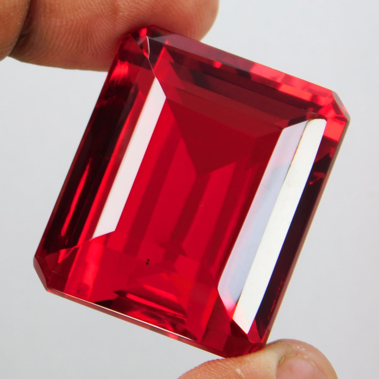 Natural Rare Almandine Red Garnet 160.40 Ct Certified Emerald Cut Loose Gemstone