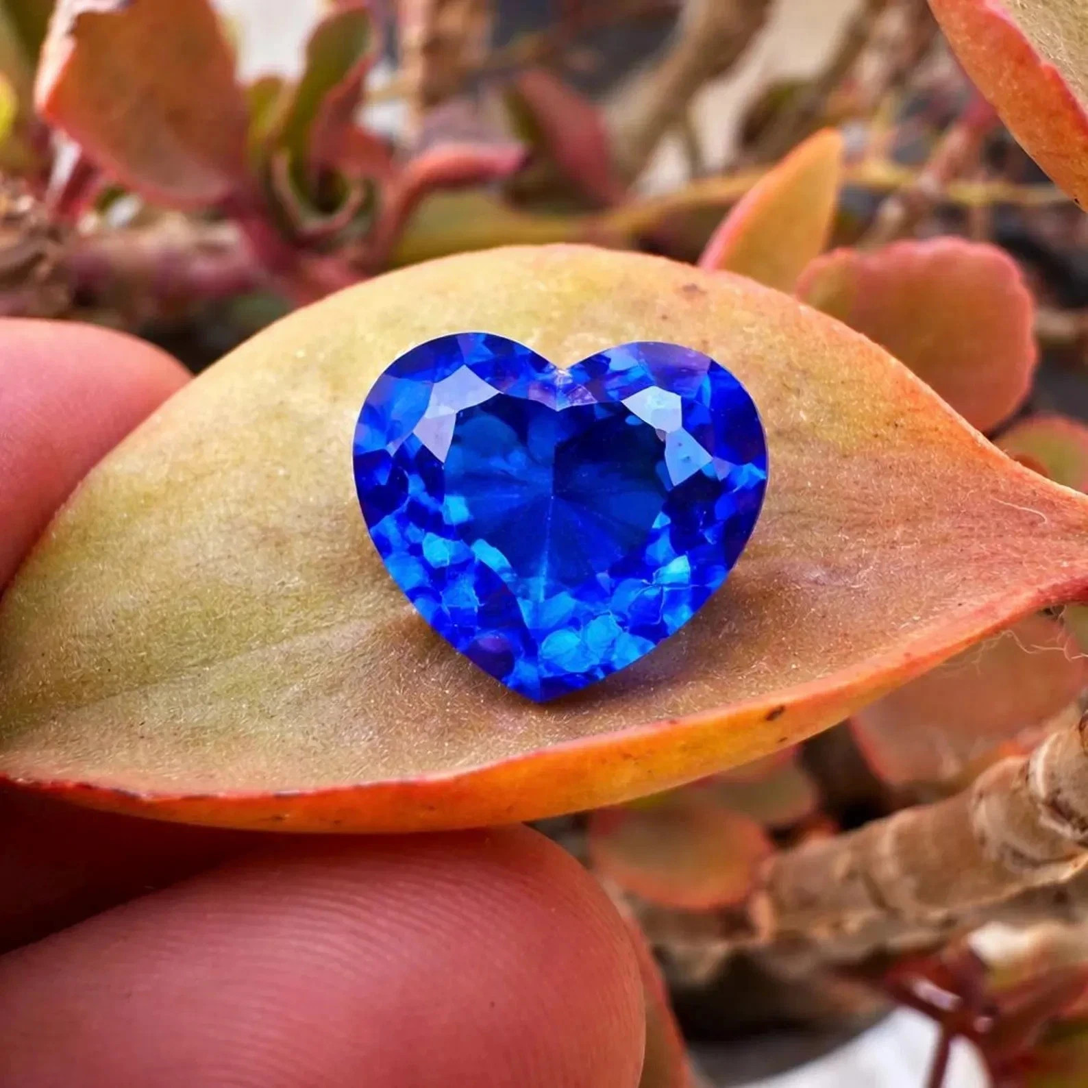 Flawless Natural 10-12 Ct Blue Sapphire Heart Cut Certified Loose Gemstone AAA