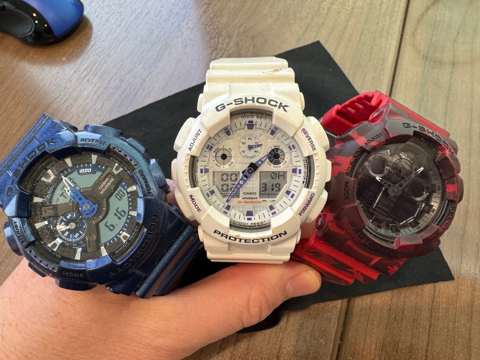 Lot of 3 Casio G-Shock GA-110NM GA-100CM GA-100 Analog Digital Watches