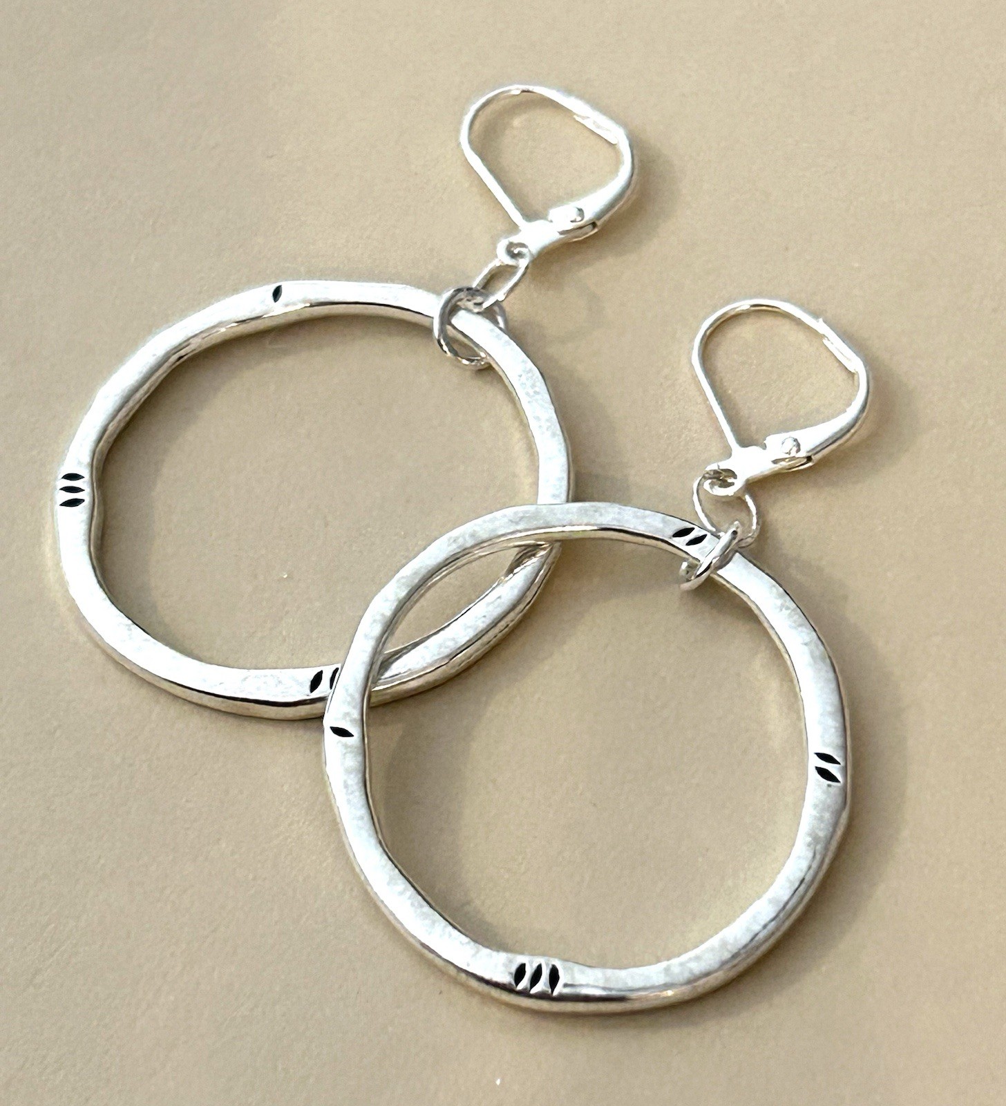 Shiny Silver Hoop Earrings Sundance Treasures Jewelry