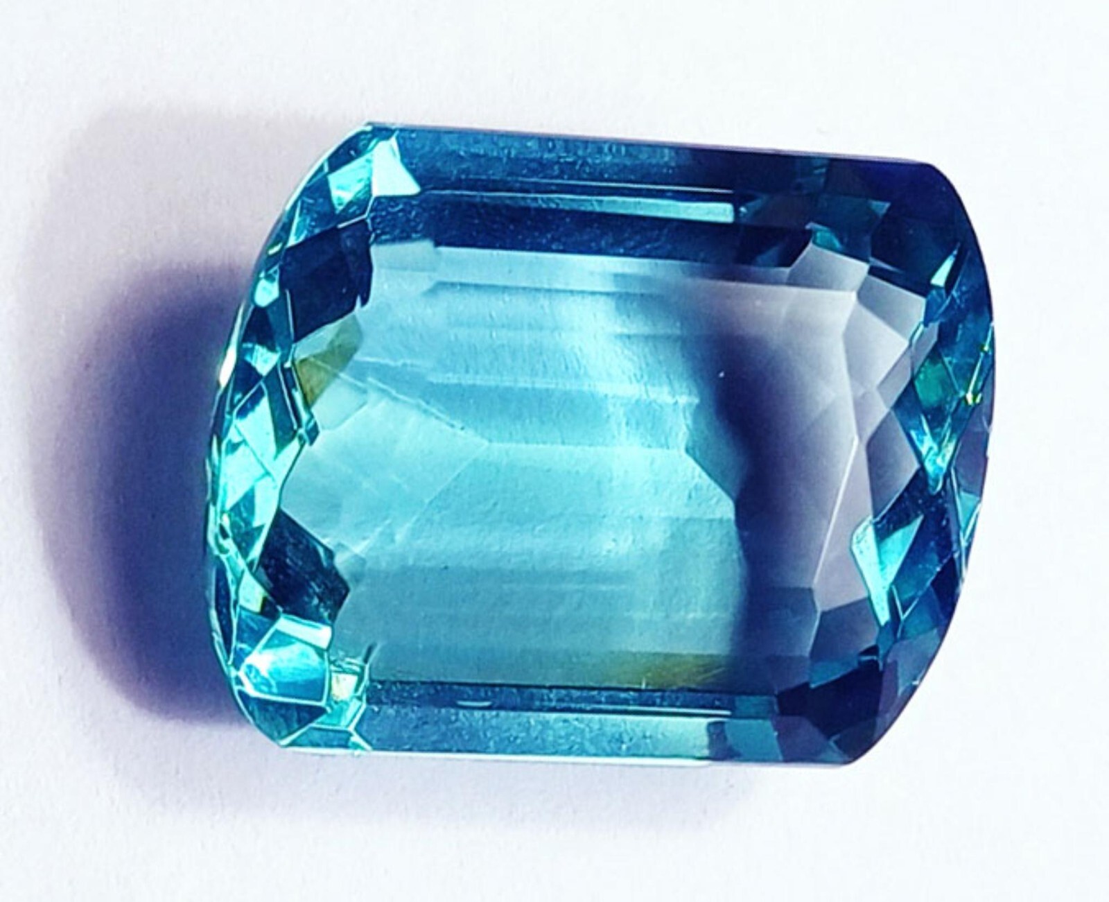 Aquamarine54.65 Cts Certified Loose Gemstone Fancy Shape With Free Gift