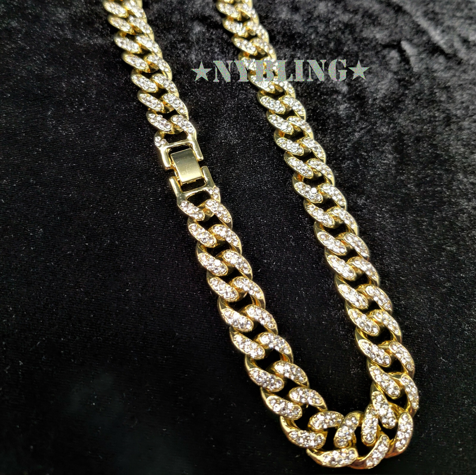 12MM Cuban Link Chain Necklace XL Last Supper Pendant Plated Hip Hop CZ Jewelry